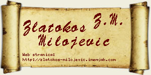 Zlatokos Milojević vizit kartica